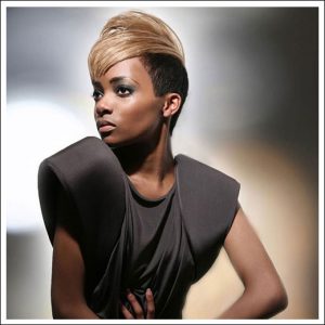 short blonde afro hair, junior green afro hair specialist salon, kensington